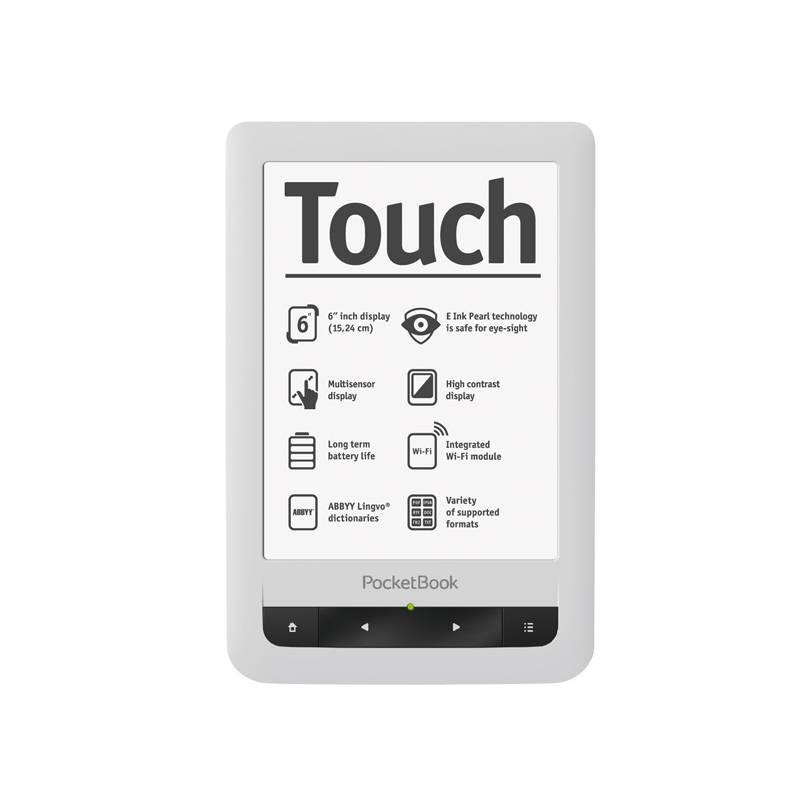 Čtečka e-knih Pocket Book Touch 622 bílá, Čtečka, e-knih, pocket, book, touch, 622, bílá