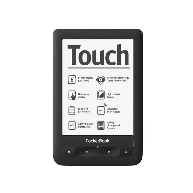 Čtečka e-knih Pocket Book Touch 622 černá, Čtečka, e-knih, pocket, book, touch, 622, černá