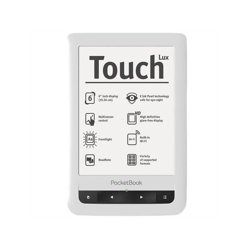 Čtečka e-knih Pocket Book Touch Lux 623 (Pocketbook 623 Lux Black-White) bílá, Čtečka, e-knih, pocket, book, touch, lux, 623, pocketbook, black-white