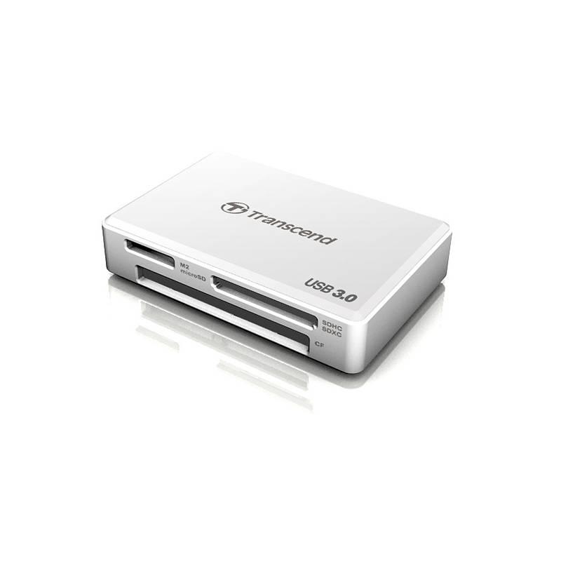 Čtečka paměťových karet Transcend RDF8 USB 3.0 (TS-RDF8W) bílá, Čtečka, paměťových, karet, transcend, rdf8, usb, ts-rdf8w, bílá