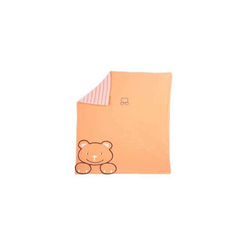 Deka do kočárku Kaarsgaren fleece bavlna s medvídkem oranžová, deka, kočárku, kaarsgaren, fleece, bavlna, medvídkem, oranžová