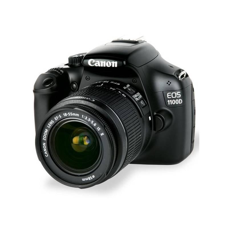 Digitální fotoaparát Canon EOS 1100D černý + EF 18-55 IS II (5161B027AA) černý, digitální, fotoaparát, canon, eos, 1100d, černý, 18-55, 5161b027aa