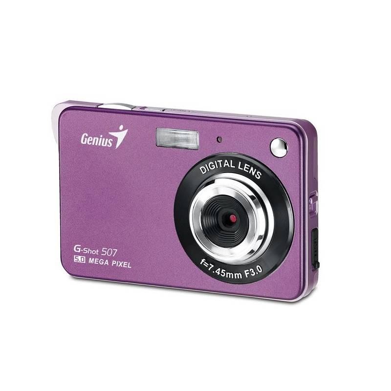 Digitální fotoaparát Genius G-Shot 507 (32300008103) růžový, digitální, fotoaparát, genius, g-shot, 507, 32300008103, růžový