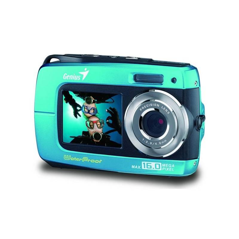 Digitální fotoaparát Genius G-Shot 510, 8MP, vodotěsný (32300104101) modrý, digitální, fotoaparát, genius, g-shot, 510, 8mp, vodotěsný, 32300104101