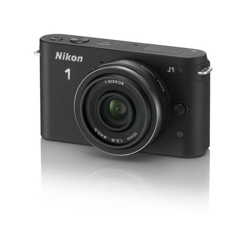 Digitální fotoaparát Nikon 1 J1 + 10mm F2.8 černý, digitální, fotoaparát, nikon, 10mm, černý