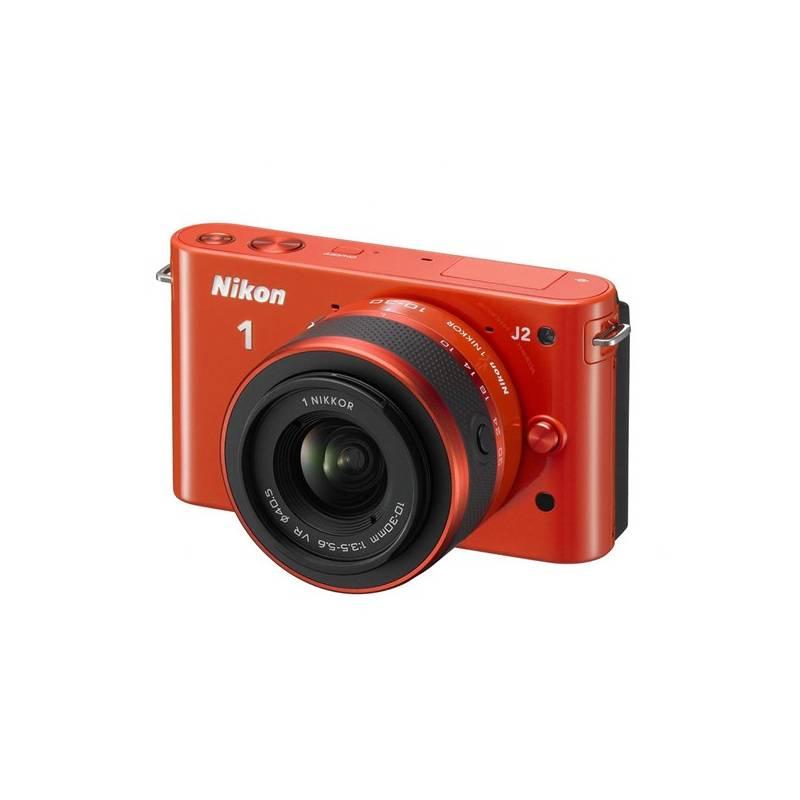 Digitální fotoaparát Nikon 1 J2 + 10-30 VR oranžový, digitální, fotoaparát, nikon, 10-30, oranžový