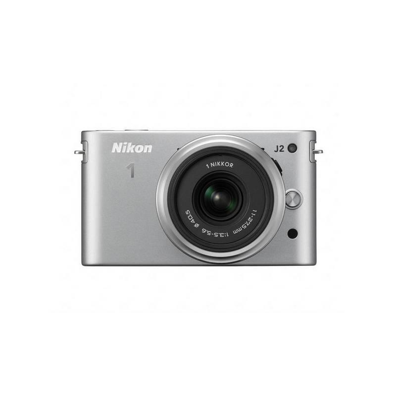 Digitální fotoaparát Nikon 1 J2 + 11-27.5MM stříbrný, digitální, fotoaparát, nikon, 11-27, 5mm, stříbrný