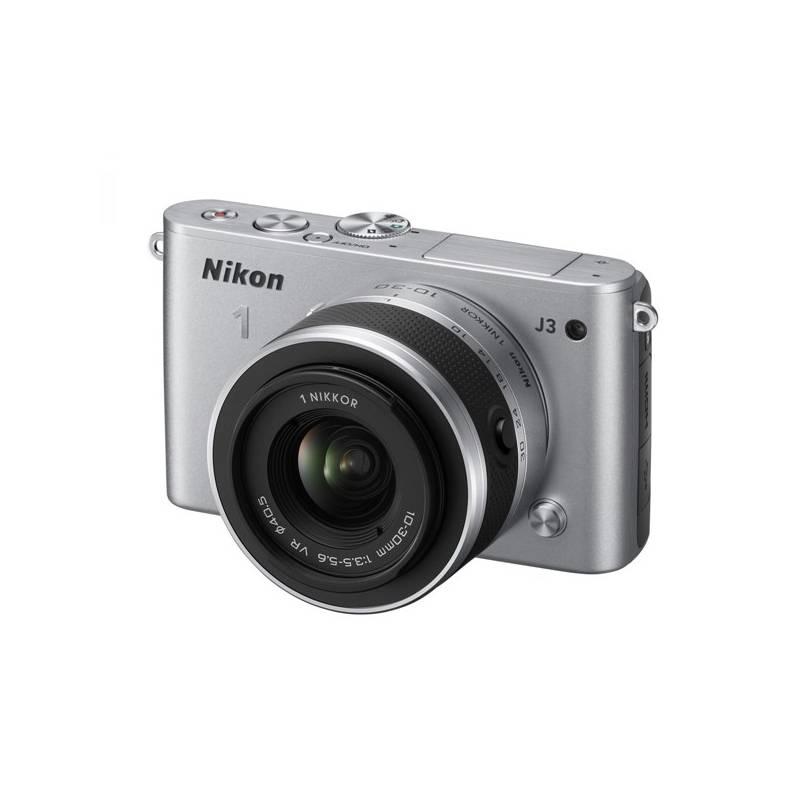 Digitální fotoaparát Nikon 1 J3 + 10-30 VR stříbrný, digitální, fotoaparát, nikon, 10-30, stříbrný