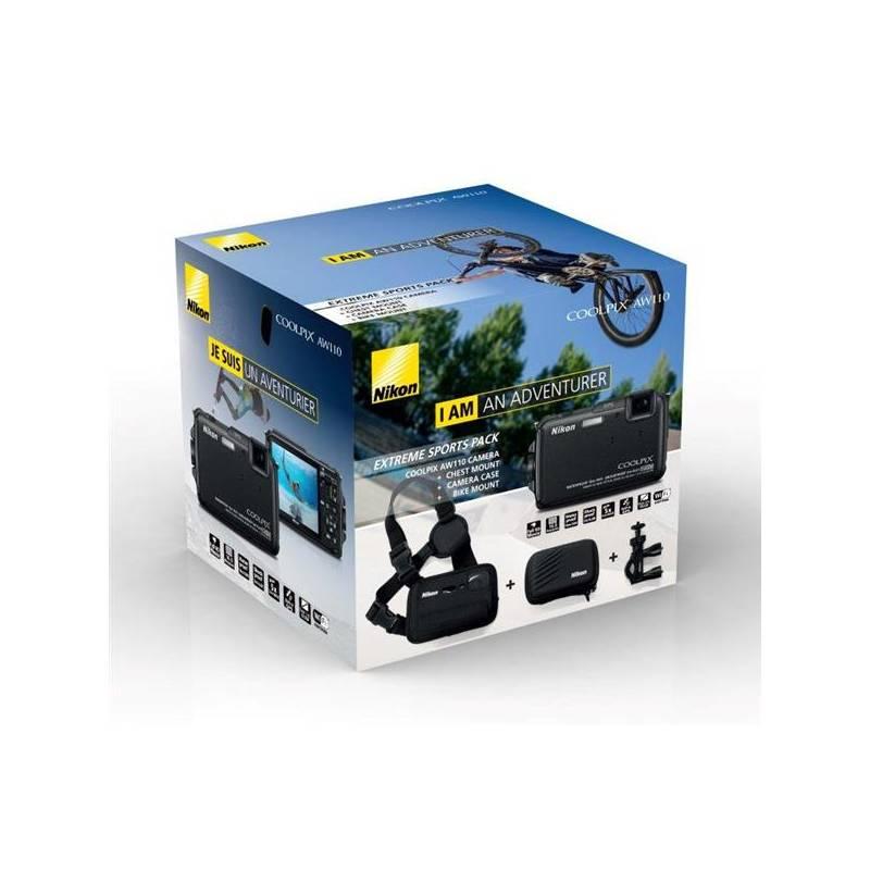 Digitální fotoaparát Nikon Coolpix AW110 ADVENTURE KIT černý, digitální, fotoaparát, nikon, coolpix, aw110, adventure, kit, černý