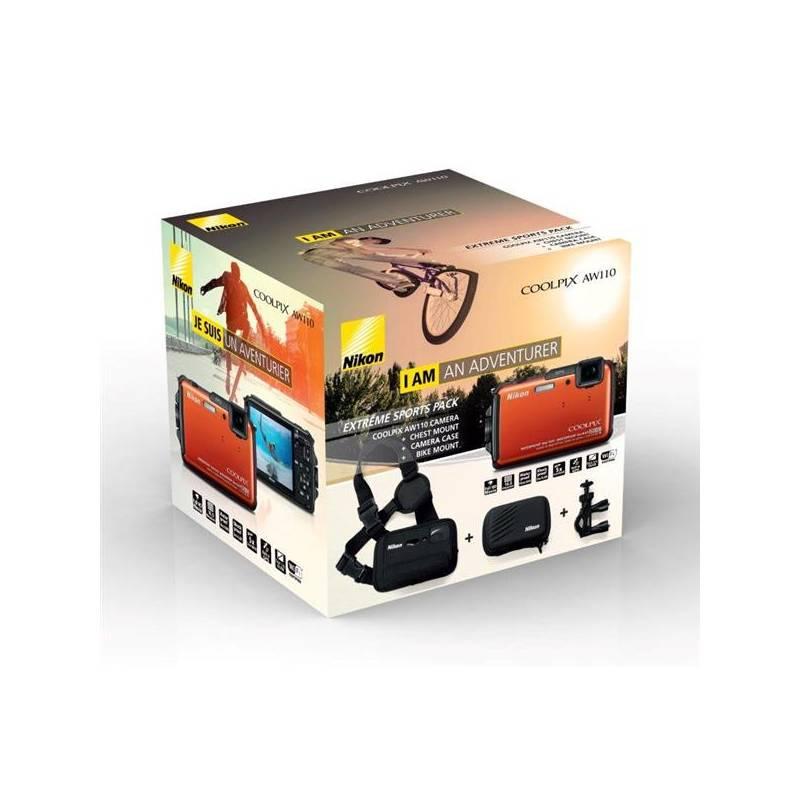 Digitální fotoaparát Nikon Coolpix AW110 ADVENTURE KIT oranžový (vrácené zboží 8413006423), digitální, fotoaparát, nikon, coolpix, aw110, adventure, kit, oranžový, vrácené