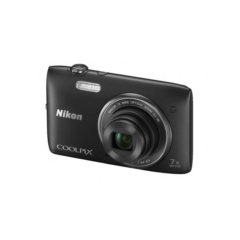 Digitální fotoaparát Nikon Coolpix S3500 černý, digitální, fotoaparát, nikon, coolpix, s3500, černý