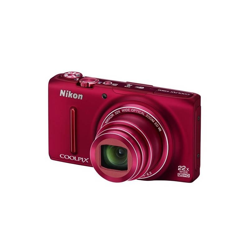 Digitální fotoaparát Nikon Coolpix S9500 červený, digitální, fotoaparát, nikon, coolpix, s9500, červený