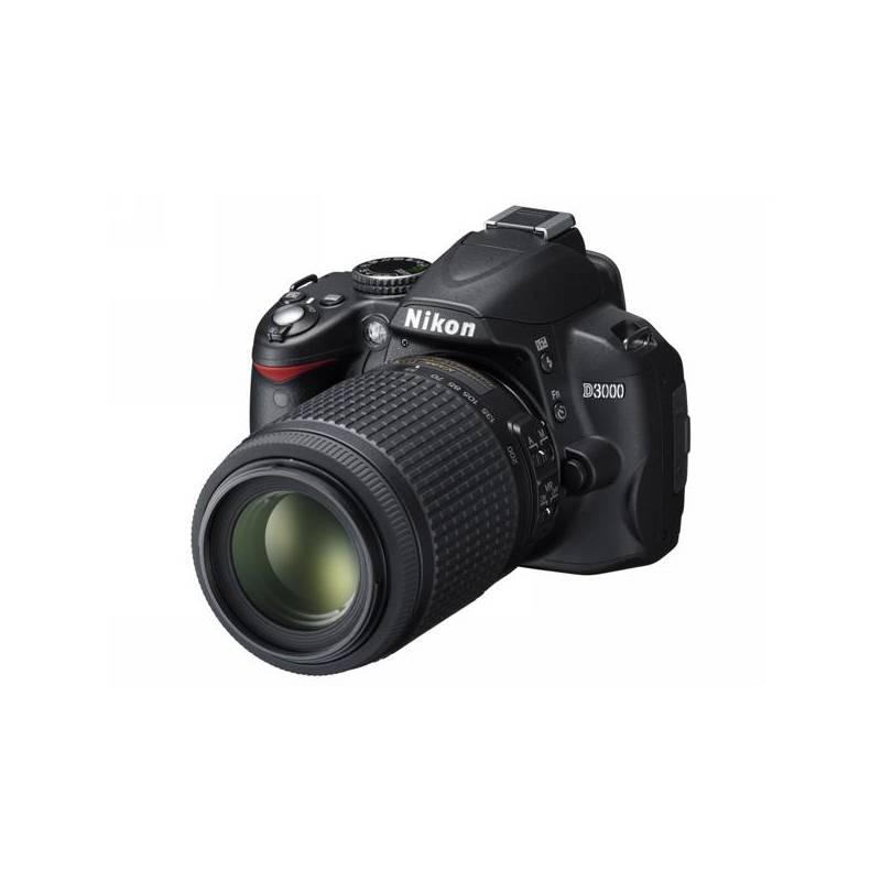 Digitální fotoaparát Nikon D3000 + 18-55 AF-S DX + 55-200 AF-S DX VR, digitální, fotoaparát, nikon, d3000, 18-55, af-s, 55-200