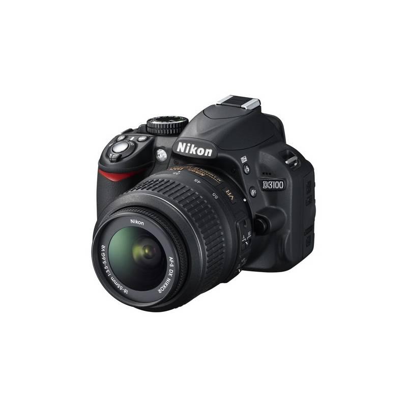 Digitální fotoaparát Nikon D3100 + 18-55 AF-S DX VR černý, digitální, fotoaparát, nikon, d3100, 18-55, af-s, černý