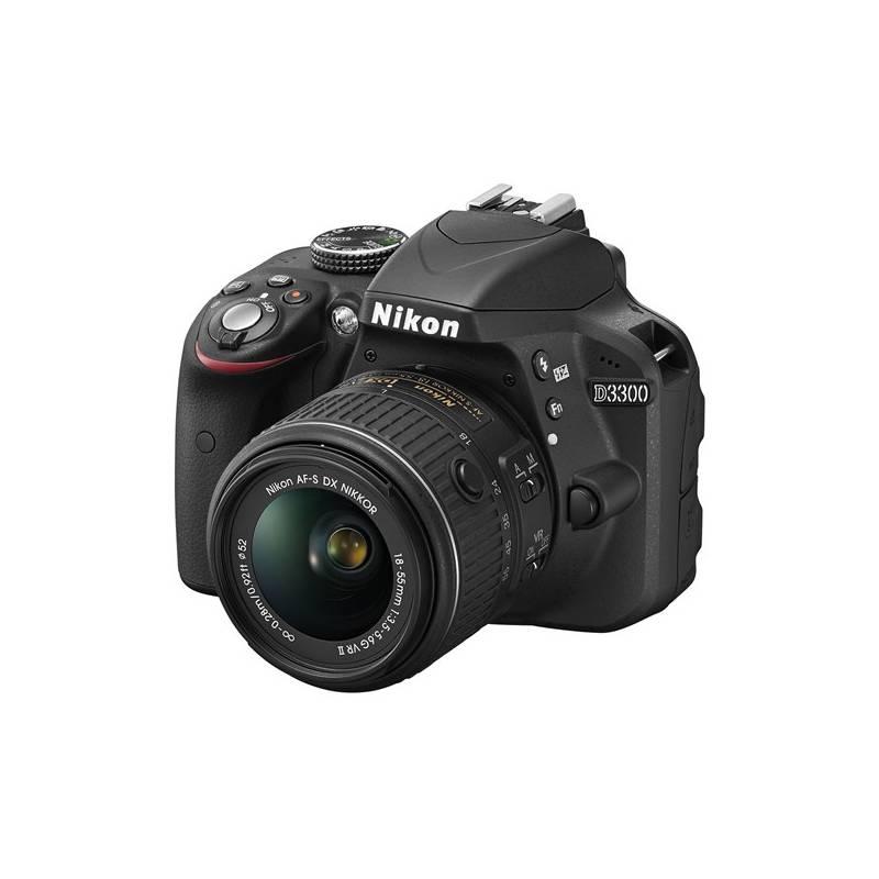 Digitální fotoaparát Nikon D3300 + 18-55 AF-S DX VR II černý, digitální, fotoaparát, nikon, d3300, 18-55, af-s, černý