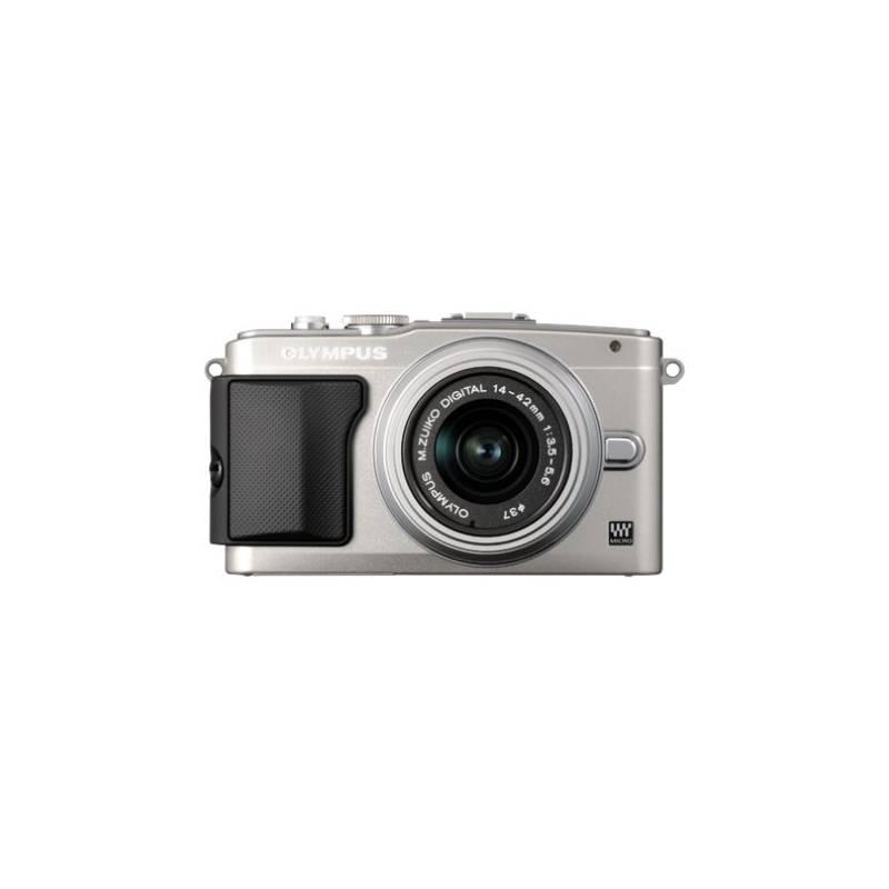Digitální fotoaparát Olympus E-PL5 + 14-42 mm II R  + 40-150mm R stříbrný, digitální, fotoaparát, olympus, e-pl5, 14-42, 40-150mm, stříbrný