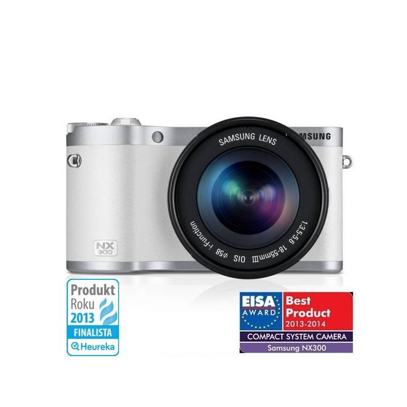Digitální fotoaparát Samsung NX300 + 18-55mm bílý, digitální, fotoaparát, samsung, nx300, 18-55mm, bílý