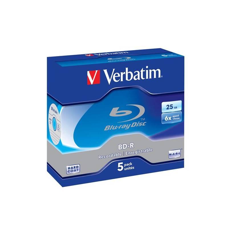 Disk Verbatim BD-R 25GB, 6x, jewel, 5ks (43753), disk, verbatim, bd-r, 25gb, jewel, 5ks, 43753