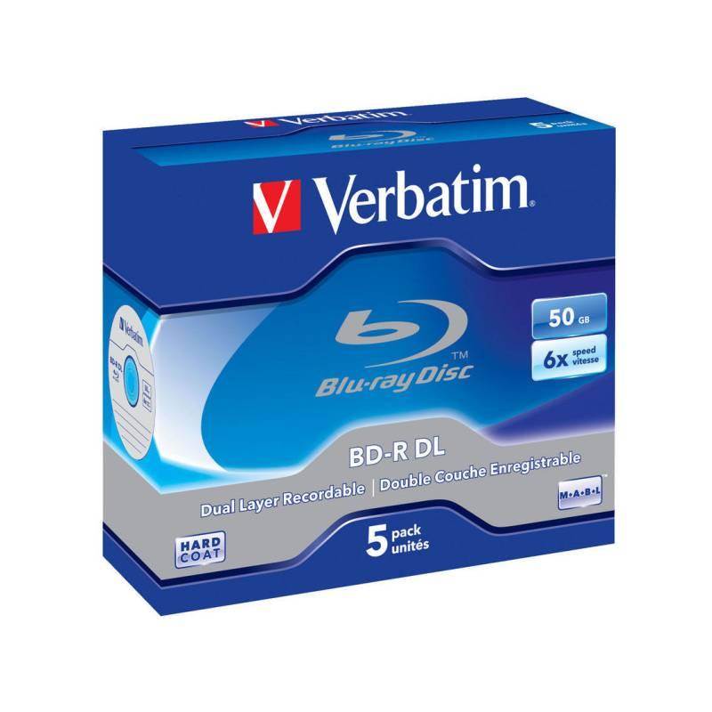 Disk Verbatim BD-R DualLayer 50GB, 6x, jewel, 5ks (43748), disk, verbatim, bd-r, duallayer, 50gb, jewel, 5ks, 43748