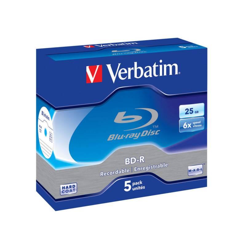Disk Verbatim BD-R SL 25GB, 6x, jewel box, 5ks (43715), disk, verbatim, bd-r, 25gb, jewel, box, 5ks, 43715