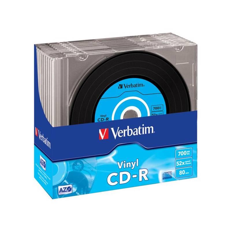 Disk Verbatim CD-R 700MB/80min, 52x, Vinyl, slim, 10ks (43426), disk, verbatim, cd-r, 700mb, 80min, 52x, vinyl, slim, 10ks, 43426