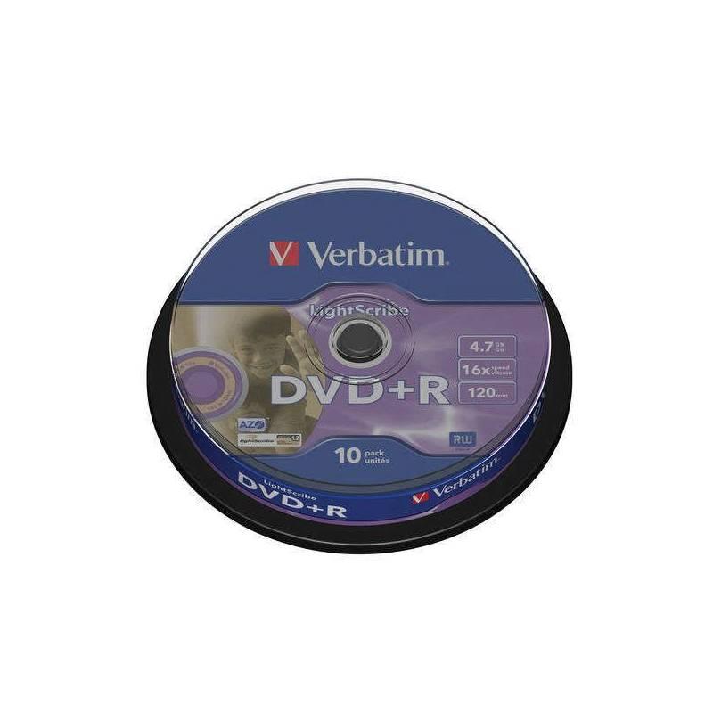 Disk Verbatim DVD+R 4,7 GB, 16x, LightScribe,10-cake (43576), disk, verbatim, dvd, 16x, lightscribe, 10-cake, 43576