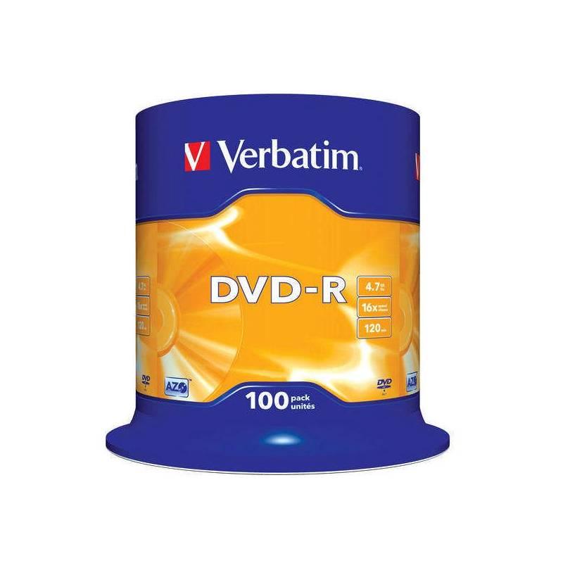 Disk Verbatim DVD-R 4,7GB, 16x, 100-cake (43549), disk, verbatim, dvd-r, 7gb, 16x, 100-cake, 43549