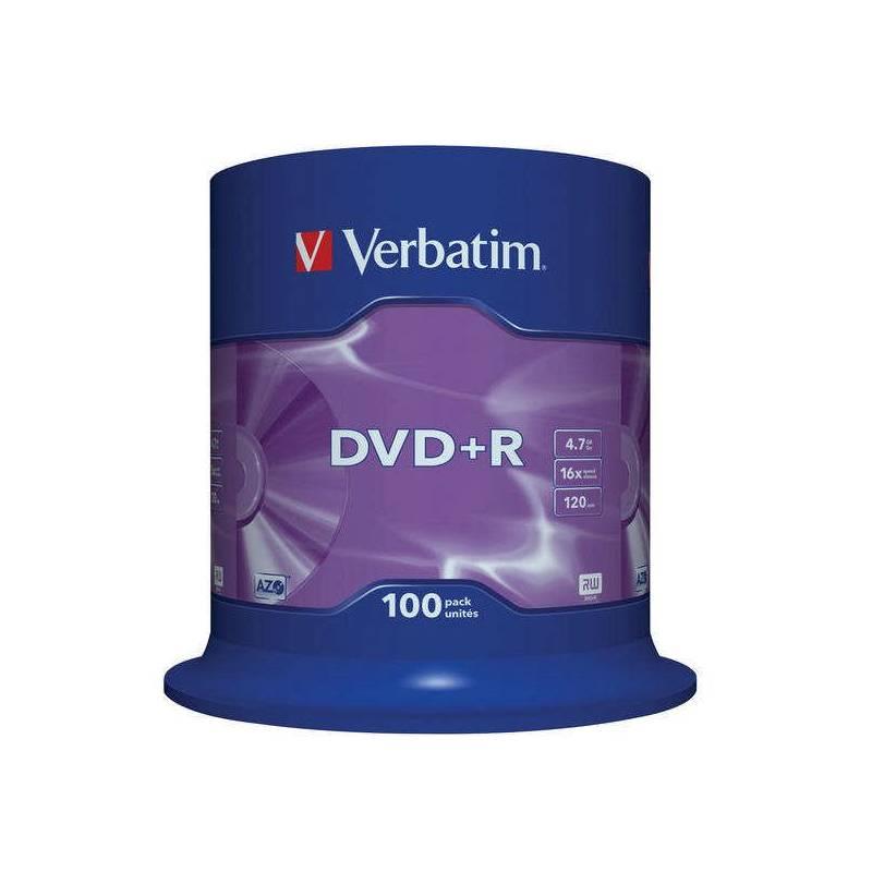 Disk Verbatim DVD+R 4,7GB, 16x, 100-cake (43551), disk, verbatim, dvd, 7gb, 16x, 100-cake, 43551
