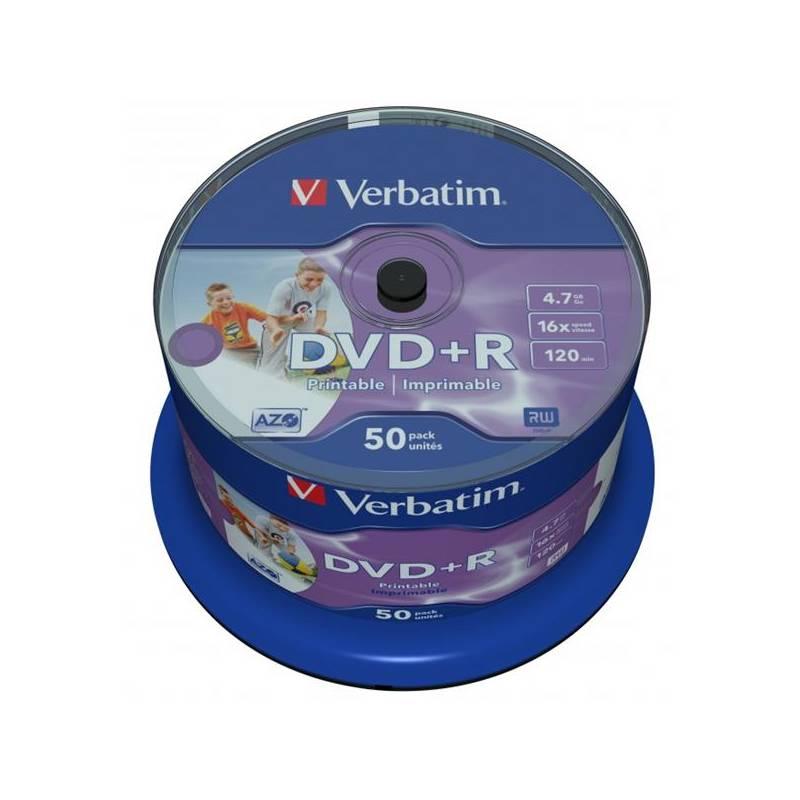 Disk Verbatim DVD+R 4,7GB, 16x, printable, 50-cake (43512), disk, verbatim, dvd, 7gb, 16x, printable, 50-cake, 43512