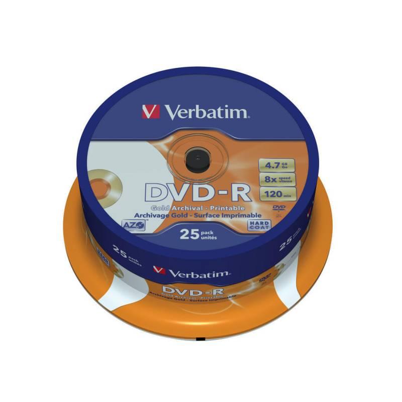 Disk Verbatim DVD-R 4.7GB, 8x, printable, 25-cake (43634), disk, verbatim, dvd-r, 7gb, printable, 25-cake, 43634