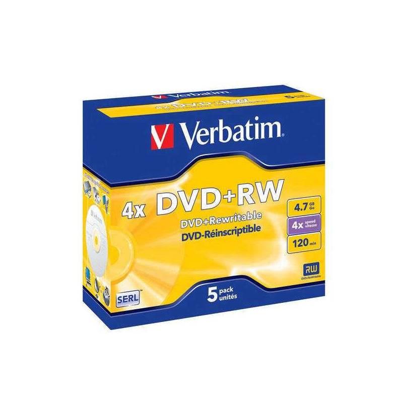 Disk Verbatim DVD+RW 4,7GB, 4x, jewel box, 5ks (43229), disk, verbatim, dvd, 7gb, jewel, box, 5ks, 43229