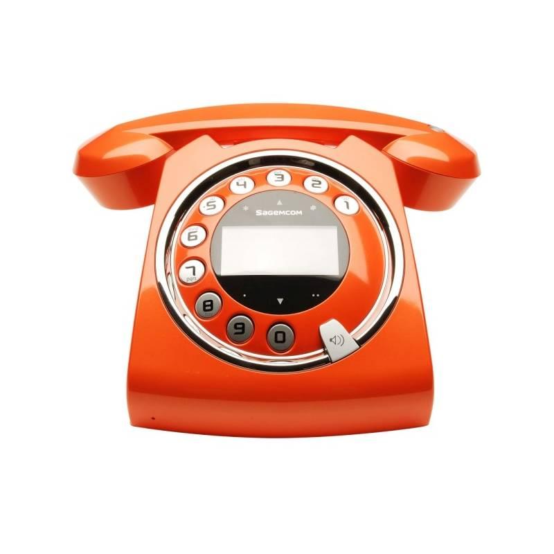 Domácí telefon Sagemcom SIXTY (253427862) oranžový, domácí, telefon, sagemcom, sixty, 253427862, oranžový