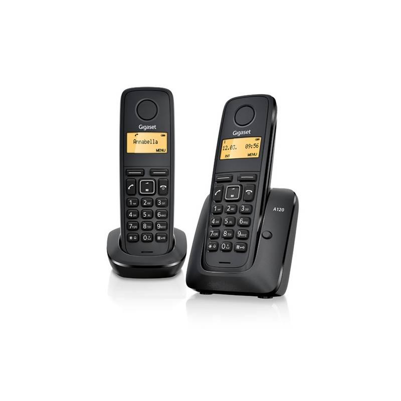 Domácí telefon Siemens Gigaset A120 duo (L36852-H2401-R601) černý, domácí, telefon, siemens, gigaset, a120, duo, l36852-h2401-r601, černý