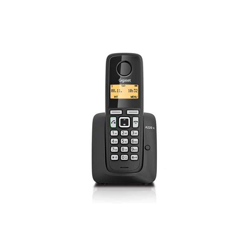 Domácí telefon Siemens Gigaset A220A (S30852-H2431-R601) černý, domácí, telefon, siemens, gigaset, a220a, s30852-h2431-r601, černý