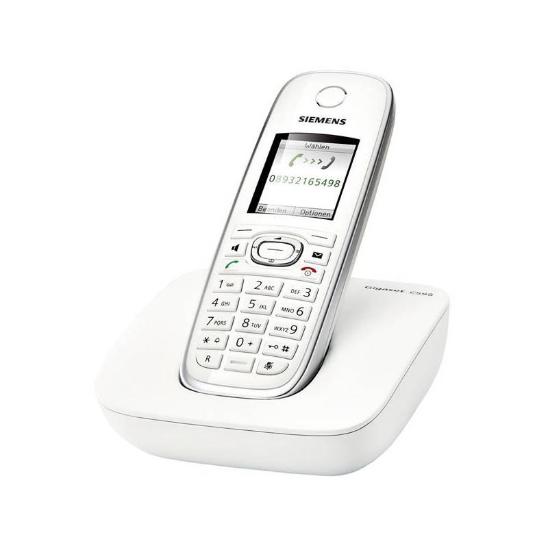 Domácí telefon Siemens Gigaset C590 (S30852-H2101-R602) bílý (rozbalené zboží 4300003846), domácí, telefon, siemens, gigaset, c590, s30852-h2101-r602, bílý, rozbalené