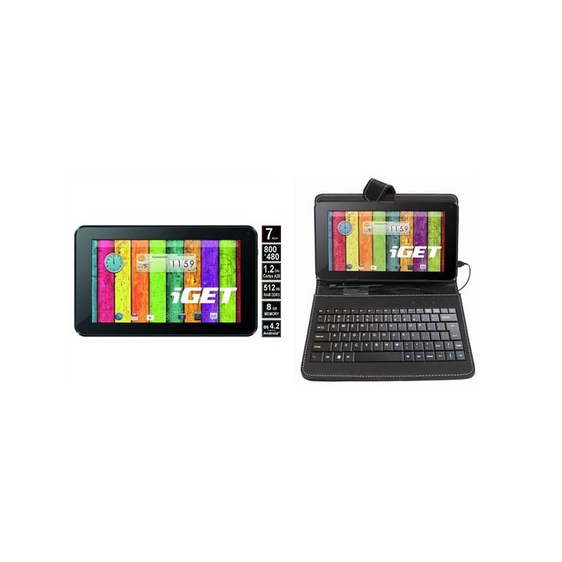 Dotykový tablet iGET Dual N7D + Soho F7B černý, dotykový, tablet, iget, dual, n7d, soho, f7b, černý