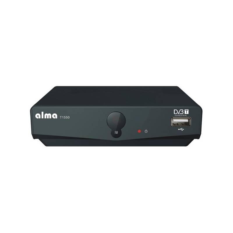 DVB-T přijímač ALMA T1550 PVR USB černý, dvb-t, přijímač, alma, t1550, pvr, usb, černý