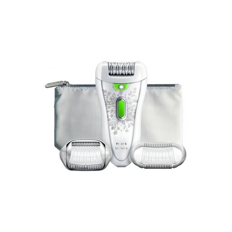 Epilátor Philips Satin Perfect HP6570/00 stříbrný/bílý/fialový, epilátor, philips, satin, perfect, hp6570, stříbrný, bílý, fialový