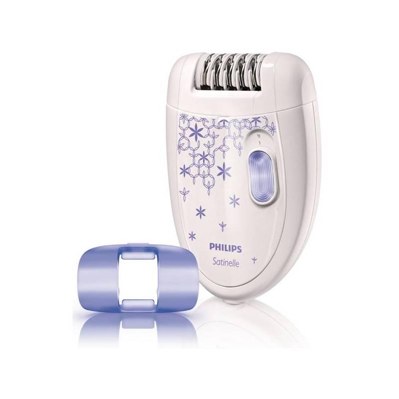 Epilátor Philips Satinelle Soft HP6421/00 bílý/fialový, epilátor, philips, satinelle, soft, hp6421, bílý, fialový