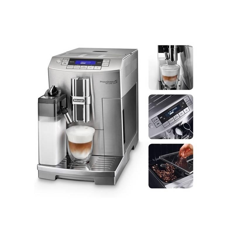 Espresso DeLonghi PrimaDonna ECAM28.465.M stříbrné, espresso, delonghi, primadonna, ecam28, 465, stříbrné