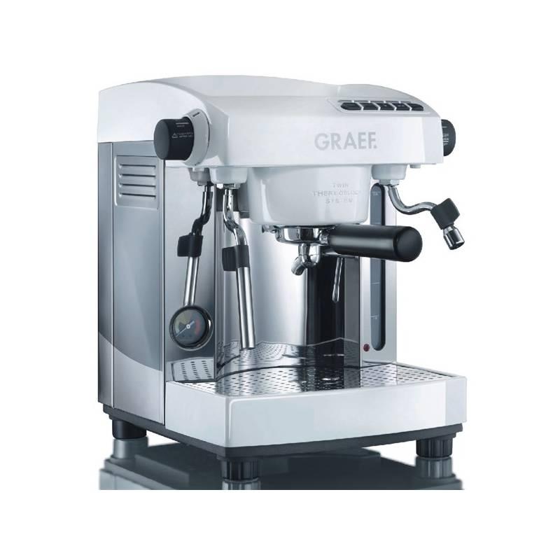 Espresso GRAEF ES 91 bílé/nerez/hliník, espresso, graef, bílé, nerez, hliník