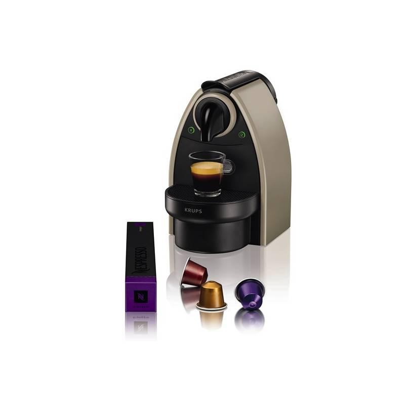 Espresso Krups Nespresso XN214010 šedý/hnědý, espresso, krups, nespresso, xn214010, šedý, hnědý