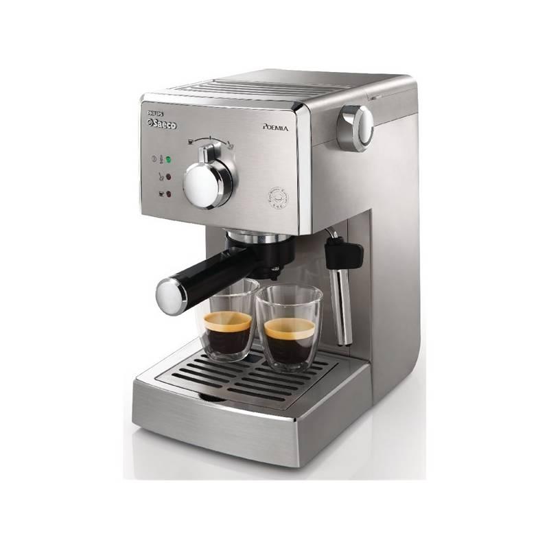 Espresso Saeco Poemia HD8327/99 stříbrné/nerez (Náhradní obal / Silně deformovaný obal 2530002346), espresso, saeco, poemia, hd8327, stříbrné, nerez, náhradní, obal, silně