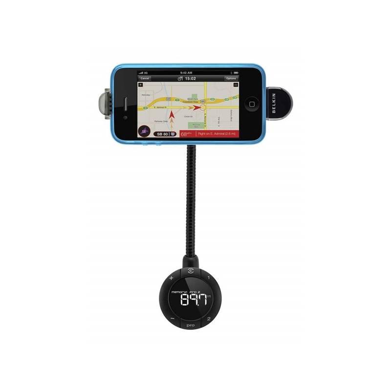 FM Transmitter Belkin TuneBase™ FM LIVE pro iPhone/iPod (F8Z618cw) černé, transmitter, belkin, tunebase, live, pro, iphone, ipod, f8z618cw, černé
