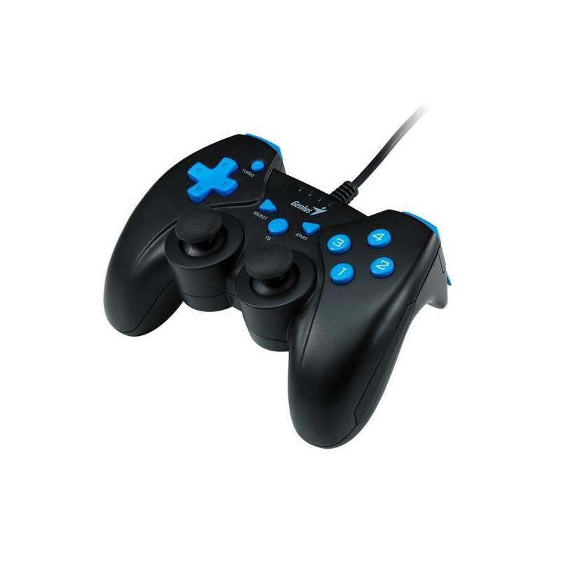 Gamepad Genius MaxFire Blaze 5 (31610014101) černý/modrý, gamepad, genius, maxfire, blaze, 31610014101, černý, modrý