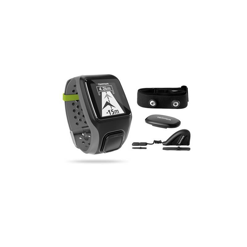 GPS hodinky Tomtom Multi-Sport + monitor srdečního tepu + snímač tempa/snímač rychlosti/výškoměr (1RS0.001.02) šedé, gps, hodinky, tomtom, multi-sport, monitor, srdečního, tepu, snímač, tempa