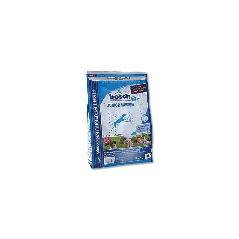 Granule Bosch Junior medium 3 kg, pro štěňata a rostoucí psy středně velkých ras, granule, bosch, junior, medium, pro, štěňata, rostoucí, psy, středně