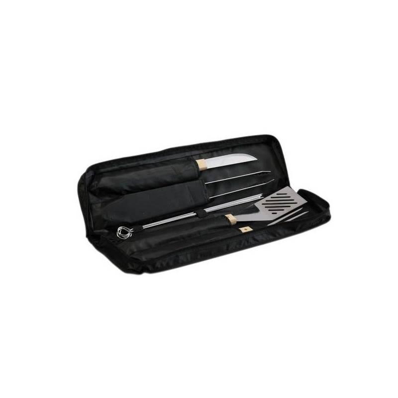 Grilovací sada v textilním obalu Campingaz (obracečka, vidlička, nůž, kleště, 6 ks chrom. špízových jehel), grilovací, sada, textilním, obalu, campingaz, obracečka, vidlička, nůž