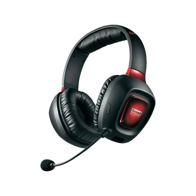 Headset Creative Labs Tactic 3D Rage Wireless (70GH022000000) černý/červený, headset, creative, labs, tactic, rage, wireless, 70gh022000000, černý, červený