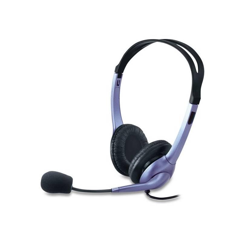 Headset Genius HS-04S (31710025100) černý/stříbrný, headset, genius, hs-04s, 31710025100, černý, stříbrný